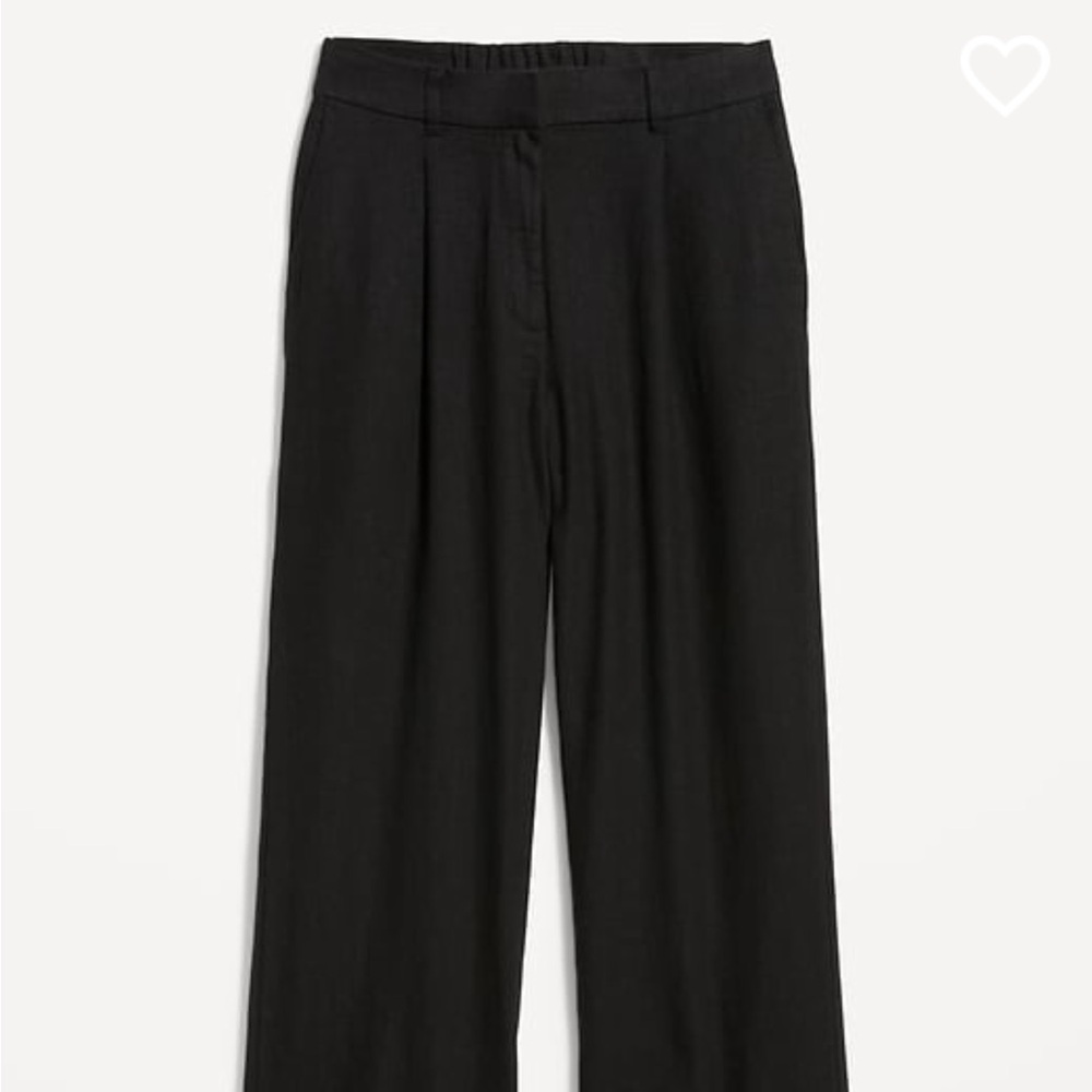 NWT Old Navy Extra High Waisted Linen Blend Wide Leg Taylor Pants